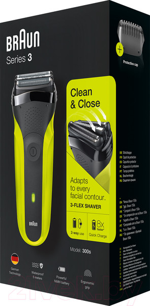 Изображение товара Электробритва Braun Series 3 300s (зеленый)