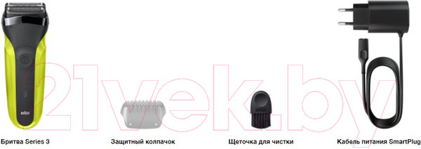 Изображение товара Электробритва Braun Series 3 300s (зеленый)