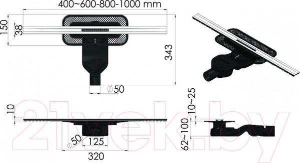 Изображение товара Трап для душа Berges Simpel 600 / 090111