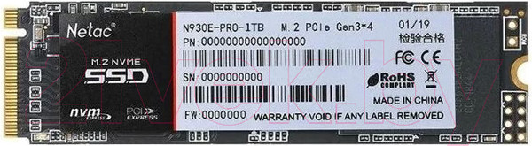 Изображение товара SSD диск Netac N930E Pro 1TB (NT01N930E-001T-E4X)