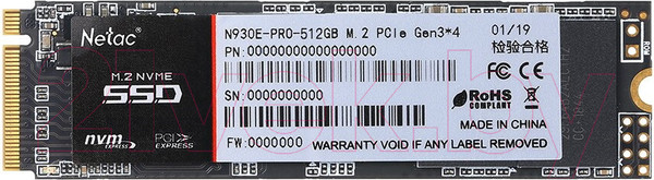 Изображение товара SSD диск Netac N930E Pro 512GB (NT01N930E-512G-E4X)