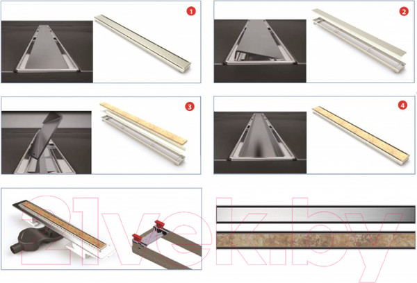 Изображение товара Трап для душа Berges B1 Keramik 800 / 095119