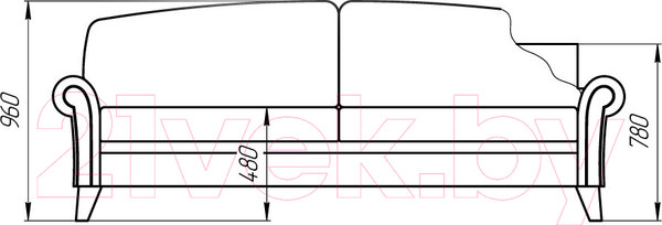 Изображение товара Диван Lama мебель Орлеан раскладной (Medly Atlantic/Medly Bone)