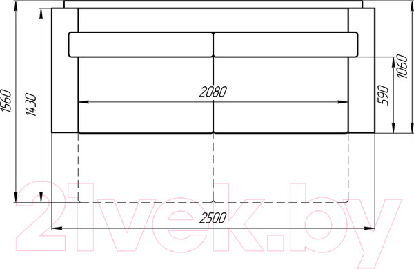 Изображение товара Диван Lama мебель Орлеан раскладной (Medly Atlantic/Medly Bone)