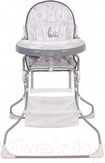 Изображение товара Стульчик для кормления Polini Kids 252 Бегемотик / 0002354-03 (серый)