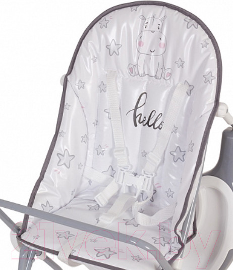 Изображение товара Стульчик для кормления Polini Kids 252 Бегемотик / 0002354-03 (серый)