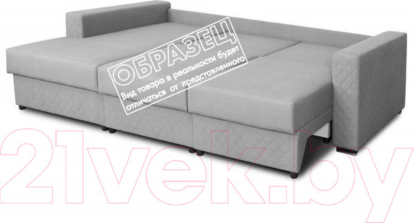 Изображение товара Диван угловой Мебельград Неаполь-2 Стандарт левый (альба темно-серый)