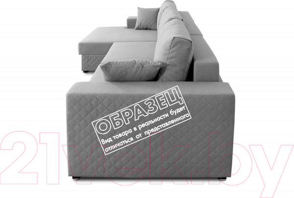 Изображение товара Диван угловой Мебельград Неаполь-2 Стандарт левый (альба темно-серый)