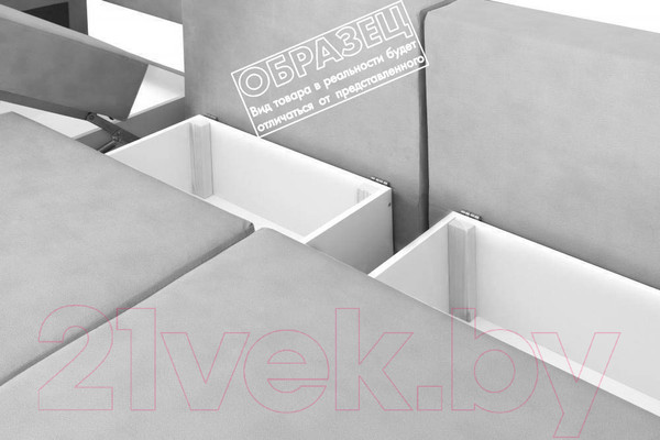 Изображение товара Диван угловой Мебельград Неаполь-2 Стандарт левый (альба темно-серый)