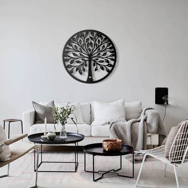 Изображение товара Декор настенный Arthata Дерево Познания 60x60-B / 003-1 (черный)