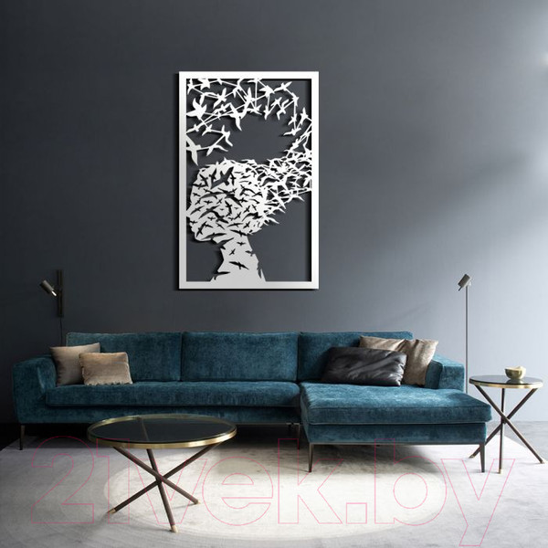 Изображение товара Декор настенный Arthata Фантазии 40x75-V / 042-1 (белый)