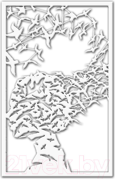 Изображение товара Декор настенный Arthata Фантазии 40x75-V / 042-1 (белый)