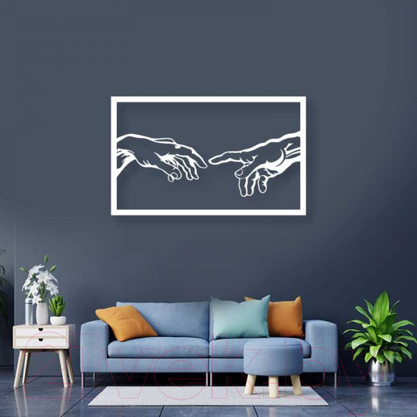 Изображение товара Декор настенный Arthata Касание 75x40-V / 012-1 (белый)