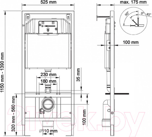Изображение товара Инсталляция для унитаза Berges Novum 040242