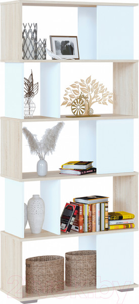 Изображение товара Стеллаж Сокол-Мебель СТ-12 (дуб сонома/белый)