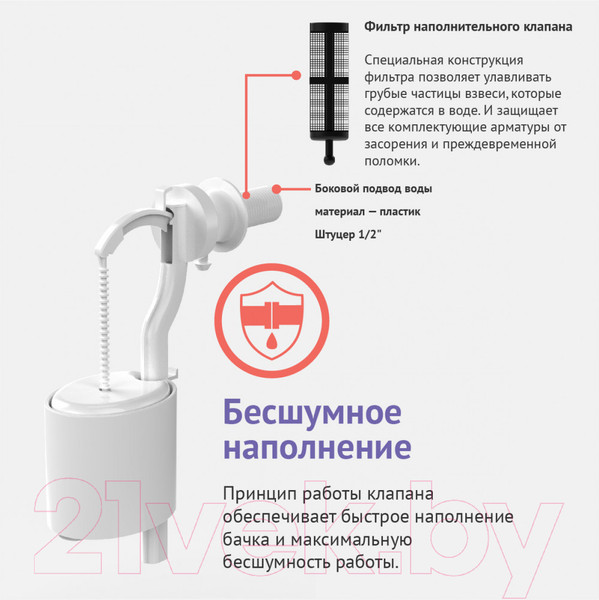 Изображение товара Смывное устройство для унитаза Berges Eko боковой / 030842