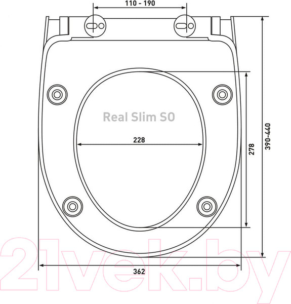 Изображение товара Сиденье для унитаза Berges Real Slim SO / 010303 (с микролифтом)