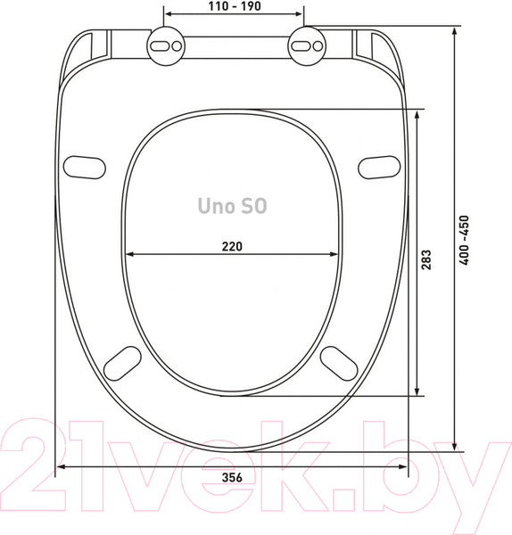 Изображение товара Сиденье для унитаза Berges Uno SO / 010103 (с микролифтом)