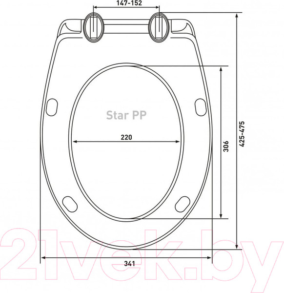 Изображение товара Сиденье для унитаза Berges Star PP / 026304