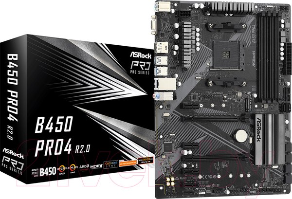 Изображение товара Материнская плата AsRock B450 Pro4 R2.0