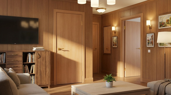 Изображение товара Дверь межкомнатная Юни Стандарт-01 70x200 (орех миланский)