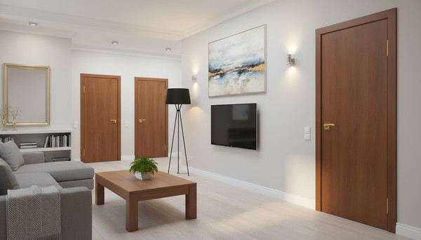 Изображение товара Дверь межкомнатная Юни Стандарт-01 80x200 (орех итальянский)