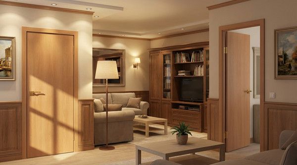 Изображение товара Дверь межкомнатная Юни Стандарт-01 90x200 (орех миланский)