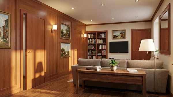 Изображение товара Дверь межкомнатная Юни Стандарт-01 90x200 (орех итальянский)