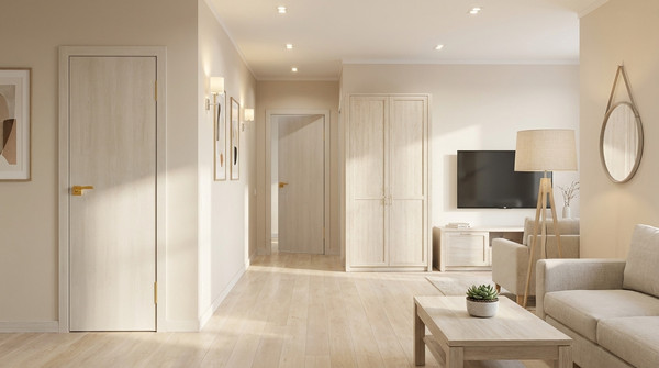 Изображение товара Дверь межкомнатная Юни Стандарт-01 70x200 (дуб беленый)