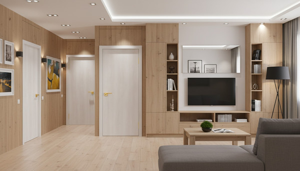 Изображение товара Дверь межкомнатная Юни Стандарт-01 70x200 (дуб беленый)