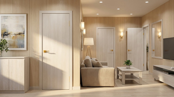 Изображение товара Дверь межкомнатная Юни Стандарт-01 70x200 (дуб беленый)