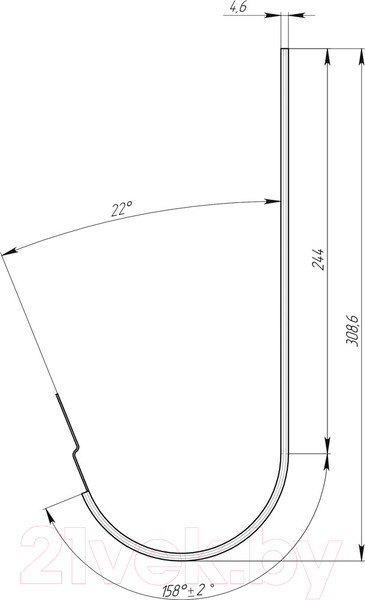 Изображение товара Кронштейн желоба Grand Line Металлический ПВХ RAL 3005 (бордо)