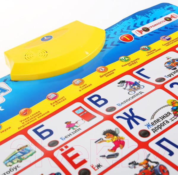 Изображение товара Развивающий плакат Умка Обучающий плакат. Азбука машинок / SIM-HX0251-R10-N