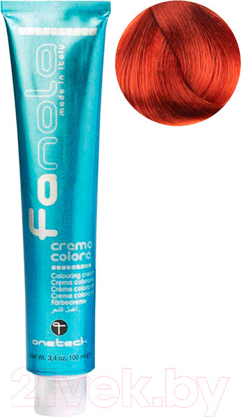 Изображение товара Крем-краска для волос Fanola 7.44 (100мл, средний блондин интенсивно-медный)