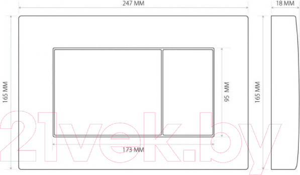Изображение товара Инсталляция для унитаза Berges АТОМ 410 040331 (с кнопкой)