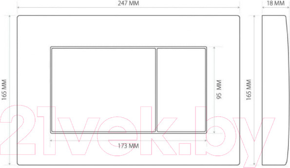 Изображение товара Инсталляция для унитаза Berges АТОМ 410 040333 (с кнопкой)