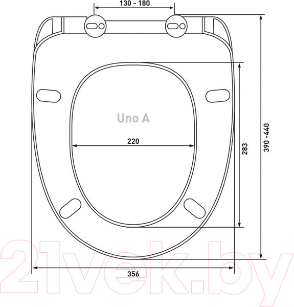 Изображение товара Сиденье для унитаза Berges Uno А / 010101 (универсальное крепление)