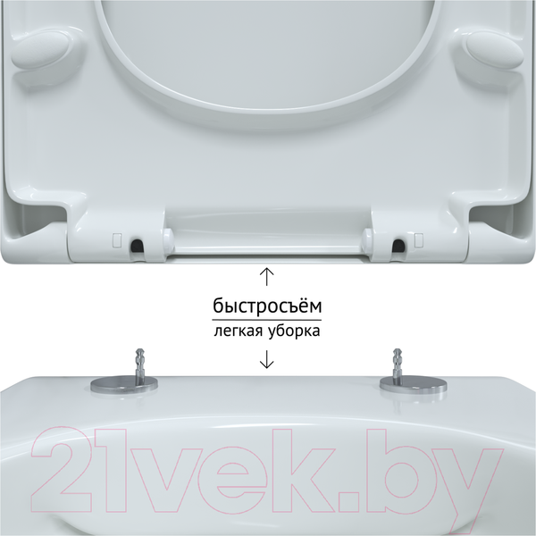 Изображение товара Унитаз подвесной Berges Ego Rimless 49 / 082122 (с сиденьем дюропласт и микролифтом)