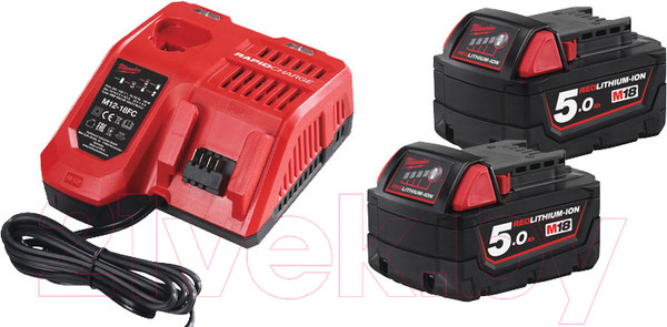 Изображение товара Набор аккумуляторов для электроинструмента Milwaukee M18 NRG-502 / 4933459217