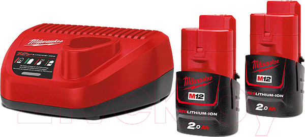 Изображение товара Набор аккумуляторов для электроинструмента Milwaukee M12 NRG-202 / 4933459209