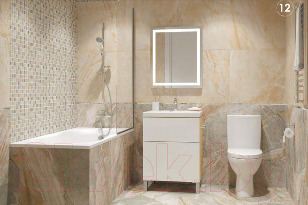 Изображение товара Плитка Kerranova Genesis Grey Matt K-103/SR (600x600)