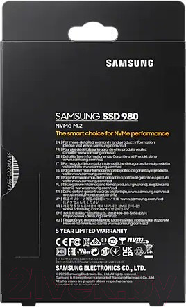 Изображение товара SSD диск Samsung 980 250GB (MZ-V8V250BW)