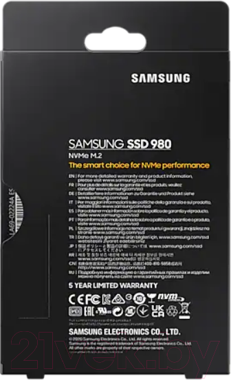 Изображение товара SSD диск Samsung 980 1TB (MZ-V8V1T0BW)