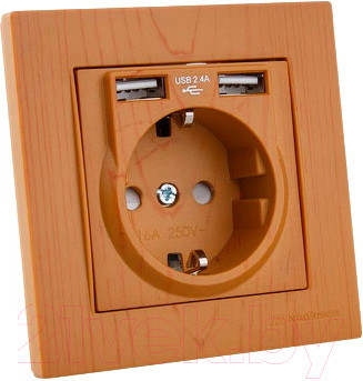 Изображение товара Розетка Mutlusan Rita 2220 619 0258 (дуб)