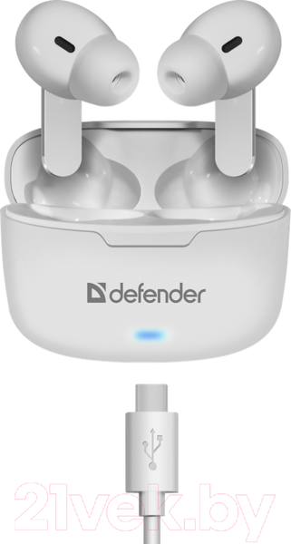 Изображение товара Беспроводные наушники Defender Twins 903 / 63903 (белый)