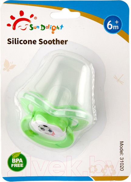 Изображение товара Пустышка Sun Delight Силиконовая ортодонтическая / 31020 (зеленый)