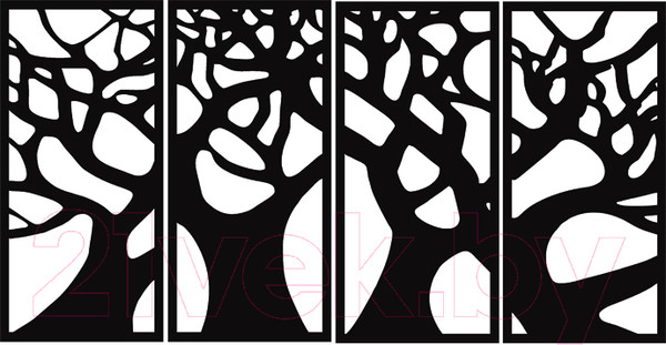 Изображение товара Декор настенный Arthata Дерево 150x70-B / 043-4 (черный)