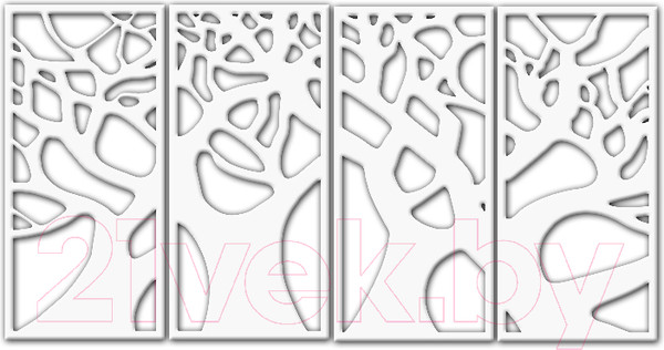 Изображение товара Декор настенный Arthata Дерево 190x90-V / 043-4 (белый)