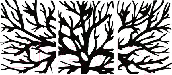 Изображение товара Декор настенный Arthata Ветви дерева 160x70-B / 004-3 (черный)