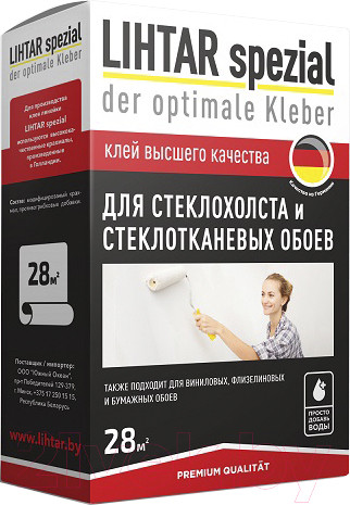 Изображение товара Клей для обоев Lihtar Для стеклохолста и стеклотканевых обоев (250г)